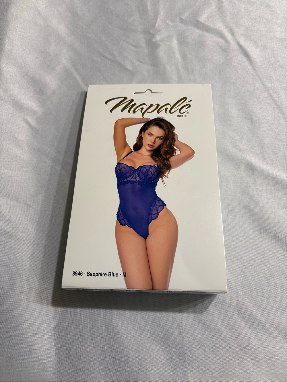 Mapalé Sapphire Blue Lace Bodysuit Chemise
